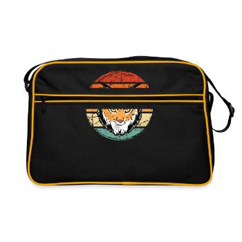 Luchs - Retro Tasche - Schwarz/Gold - Vorne