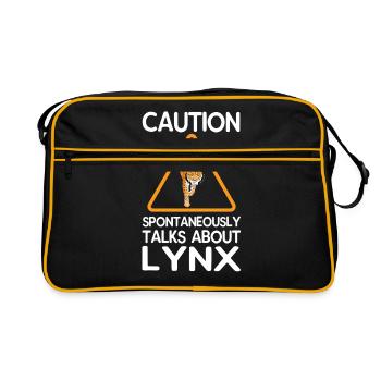 Luchs - Retro Tasche - Schwarz/Gold - Vorne
