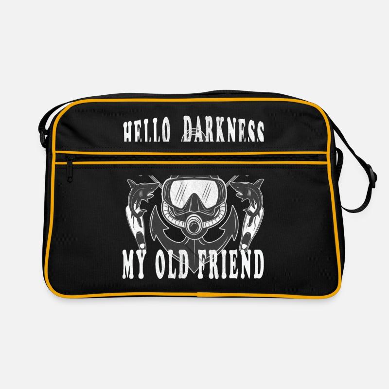 Diving,Plongée,Cadeau - Sac Retro - noir/or