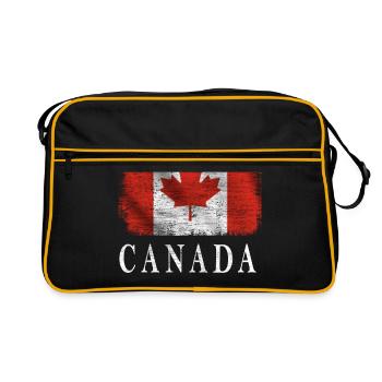 Canada, drapeau du Canada - Sac Retro - noir/or - Devant
