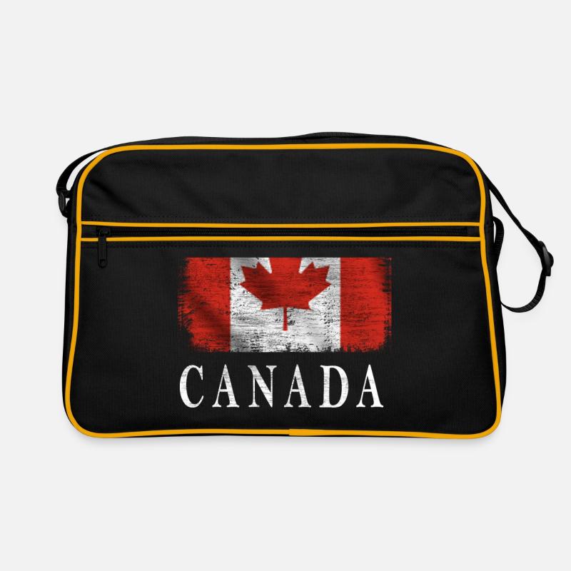 Canada, drapeau du Canada - Sac Retro - noir/or