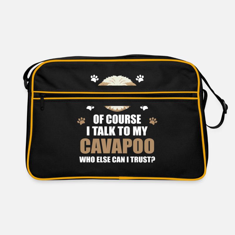 Cavapoo Hunderasse Shirt Geschenkidee Retro Tasche