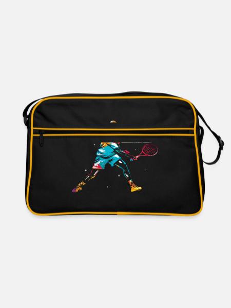 Tennis sport - Retro Bag - black/gold - Front