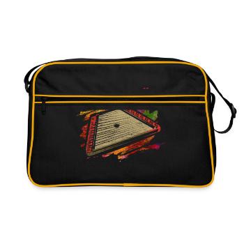 Planche à découper boîte cithare musique - Sac Retro - noir/or - Devant