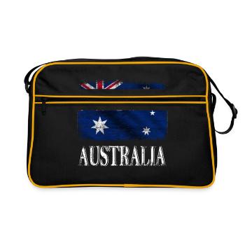 Australie, drapeau de l'Australie - Sac Retro - noir/or - Devant