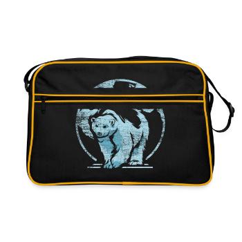 Polar Bear Climate Change Climate Protection - Retro Bag - black/gold - Front