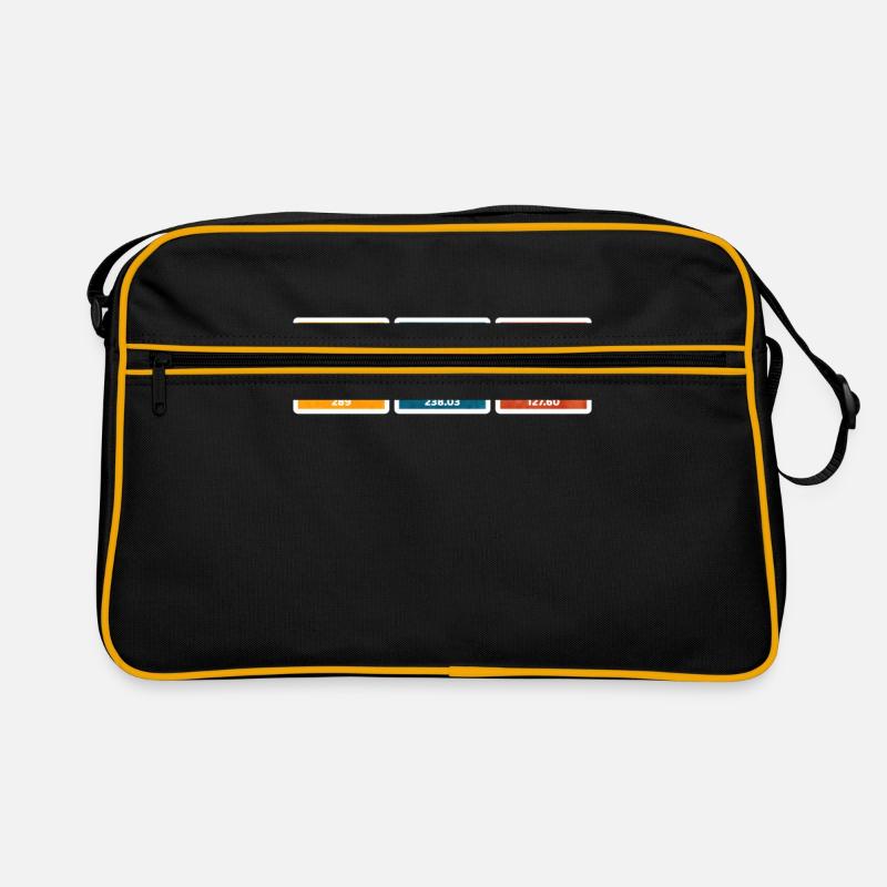 Flöte - Retro Tasche - Schwarz/Gold