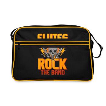 Flöte - Retro Tasche - Schwarz/Gold - Vorne