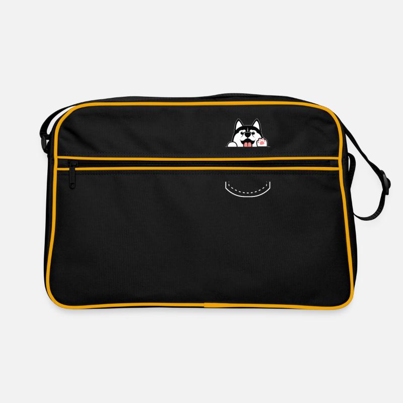 Husky dog puppy gift Retro Bag