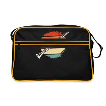 Clarinette instrument de musique chemise joueur de bande - Sac Retro - noir/or - Devant