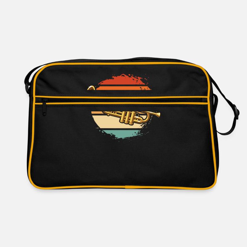Trompete - Retro Tasche - Schwarz/Gold