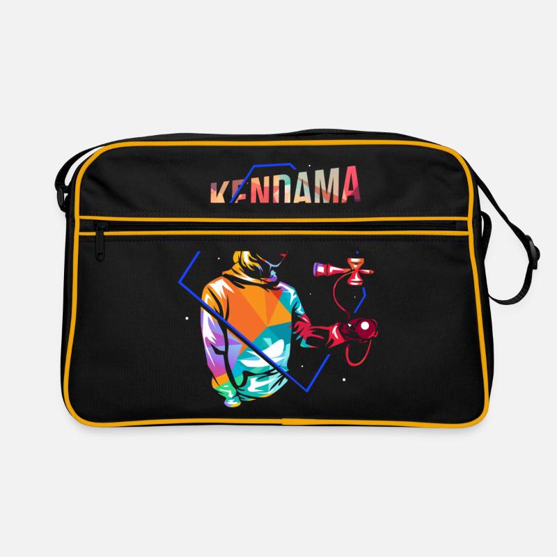 Kendama - Retro Tasche - Schwarz/Gold