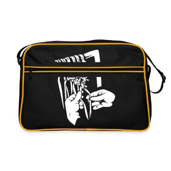 Macrame knotting technique - Retro Bag - black/gold - Front