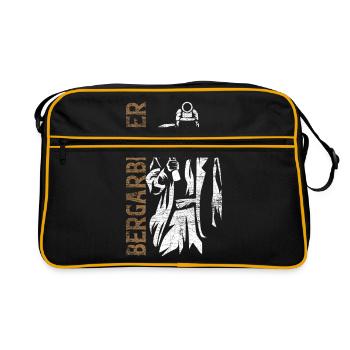 Bergmann Bergbau Kumpel - Retro Tasche - Schwarz/Gold - Vorne