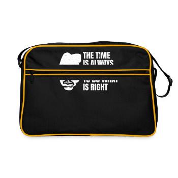 Martin Luther rêve dire cadeau - Sac Retro - noir/or - Devant