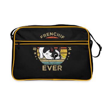 Meilleur Frenchie Mom Ever French Bulldog Dog - Sac Retro - noir/or - Devant