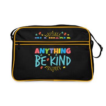 Autisme Autiste Asperger Syndrome Puzzel - Sac Retro - noir/or - Devant