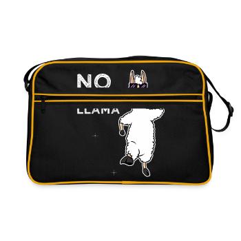 No Drama Llama Alpaca Llama Jogging Gift - Retro Bag - black/gold - Front
