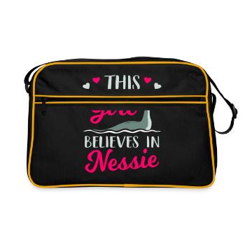 Loch Ness Monster - Retro Bag - black/gold - Front