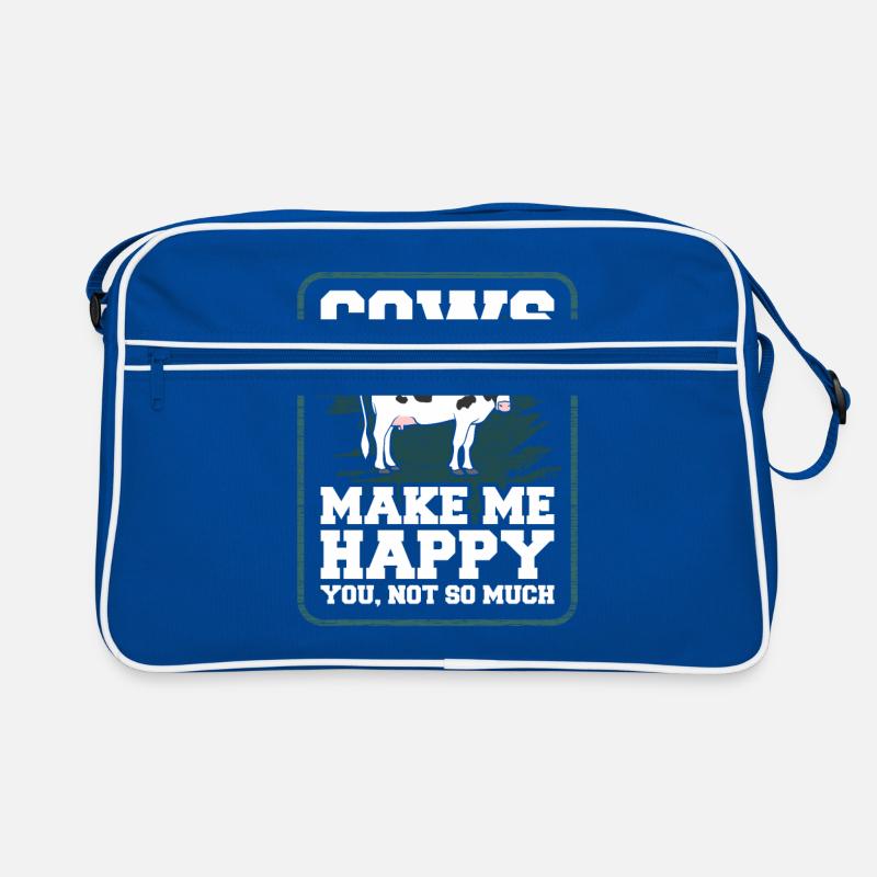 Idée cadeau vache amant vache fermier Sac Retro