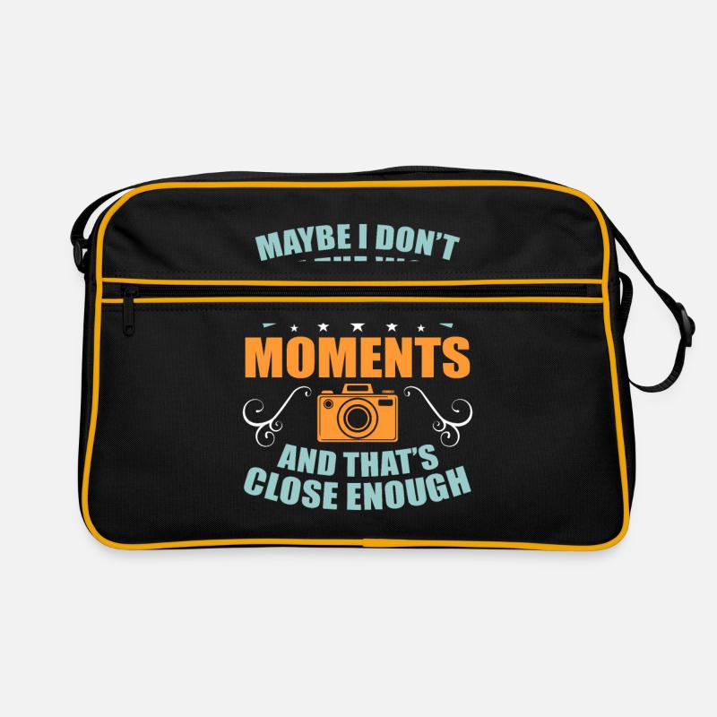 Foto - Retro Tasche - Schwarz/Gold