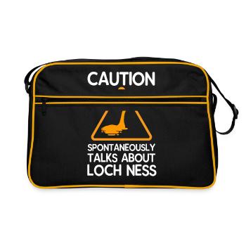 Loch Ness Monster - Retro Bag - black/gold - Front
