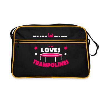Trampolin - Retro Tasche - Schwarz/Gold - Vorne