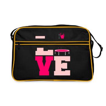 Trampolin - Retro Tasche - Schwarz/Gold - Vorne