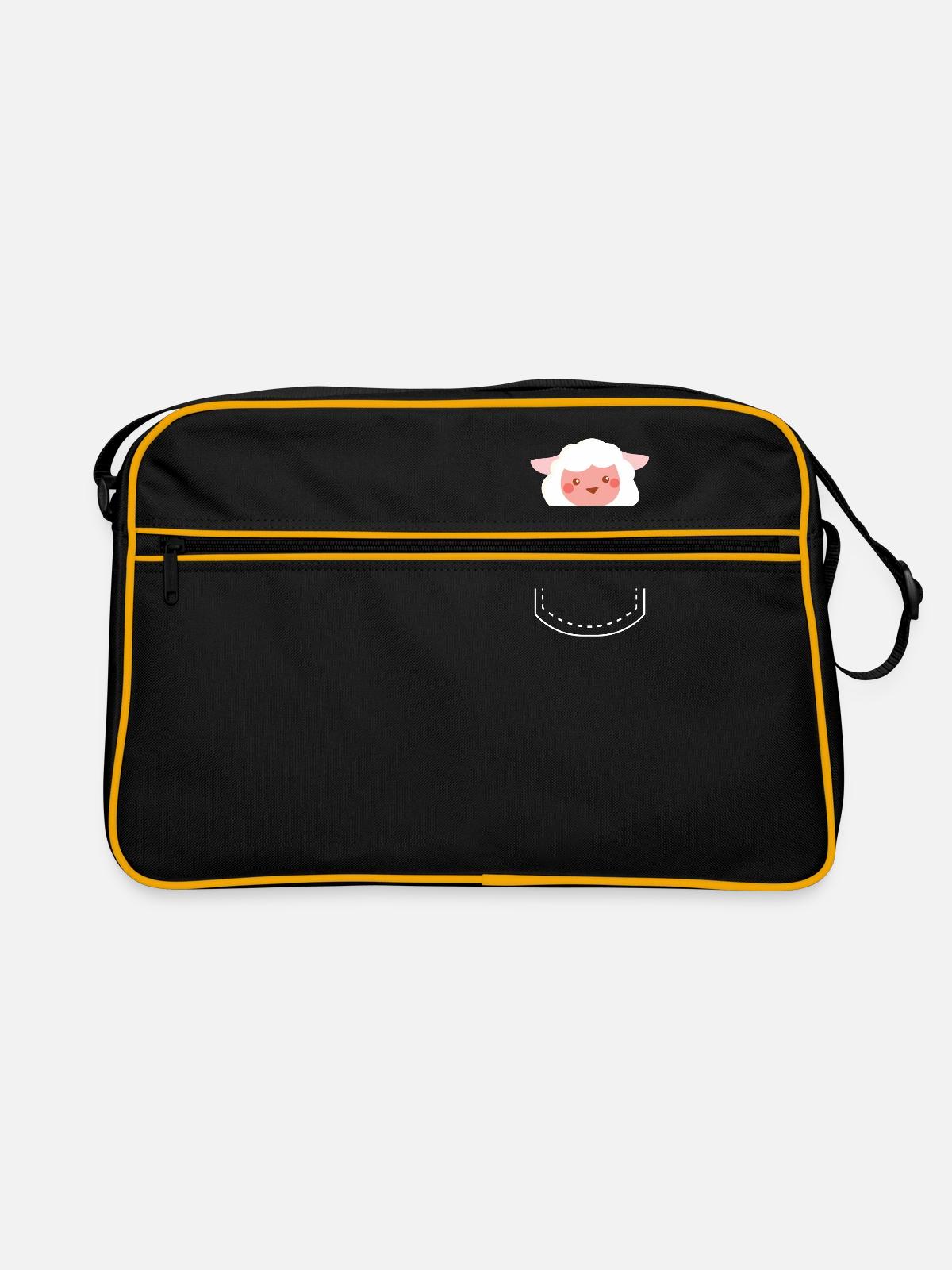 sheep - Retro Bag - black/gold - Front