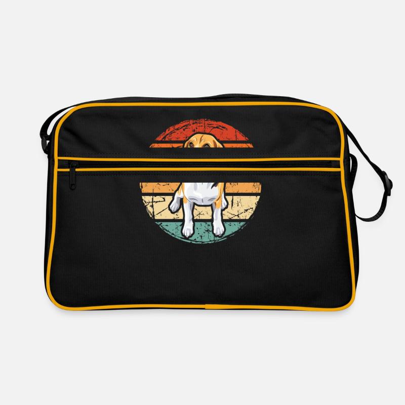 beagle - Sac Retro - noir/or