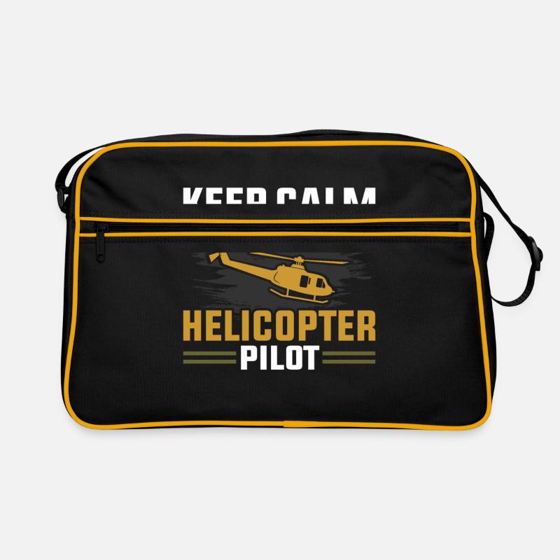 hélicoptère - Sac Retro - noir/or