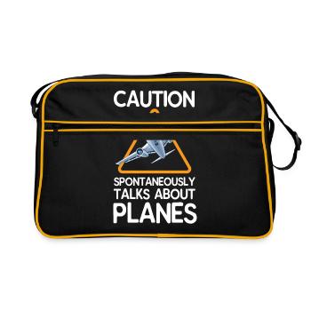 plane - Retro Bag - black/gold - Front