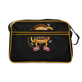 Hamburger Burger - Sac Retro - noir/or - Devant