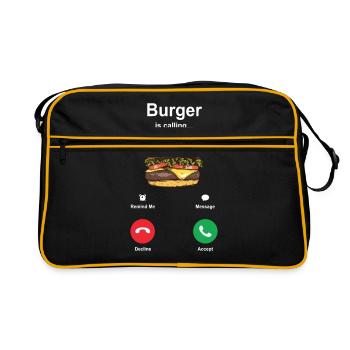Hamburger Burger - Sac Retro - noir/or - Devant
