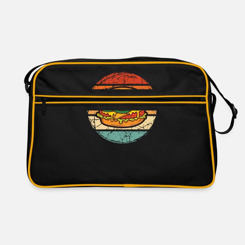 Burger Hamburger Retro Tasche