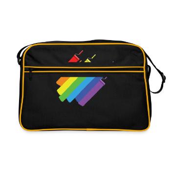 Maler - Retro Tasche - Schwarz/Gold - Vorne