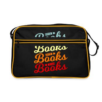 Bookworm gift idea - Retro Bag - black/gold - Front