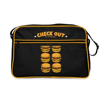 Hamburger Burger - Sac Retro - noir/or - Devant