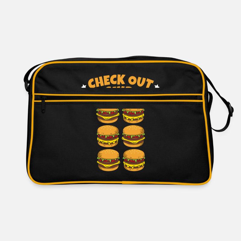 Burger Hamburger Retro Tasche