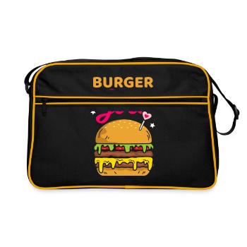 Hamburger Burger - Sac Retro - noir/or - Devant