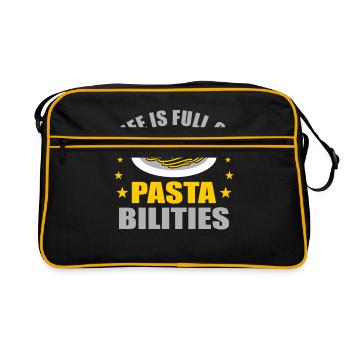 Pasta - Retro Tasche - Schwarz/Gold - Vorne