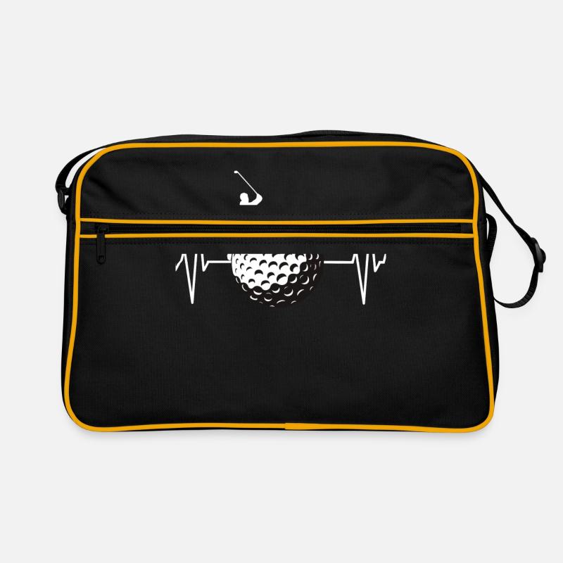 Golf golfeur balle de golf terrain de golf clubs de golf - Sac Retro - noir/or