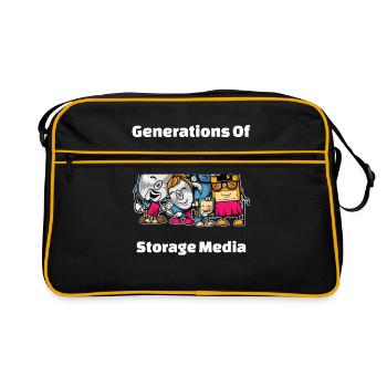 Générations de supports de stockage 1643 - Sac Retro - noir/or - Devant