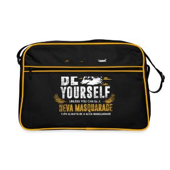 Neva Masquerade cat - Retro Bag - black/gold - Front