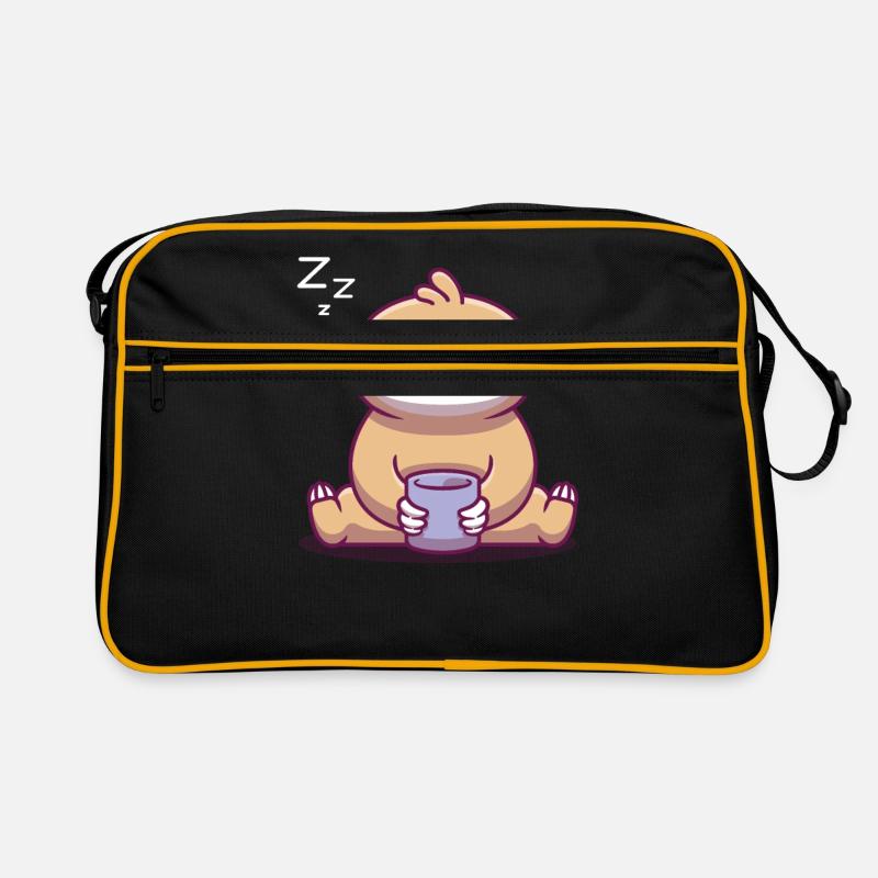 sloth - Retro Bag - black/gold