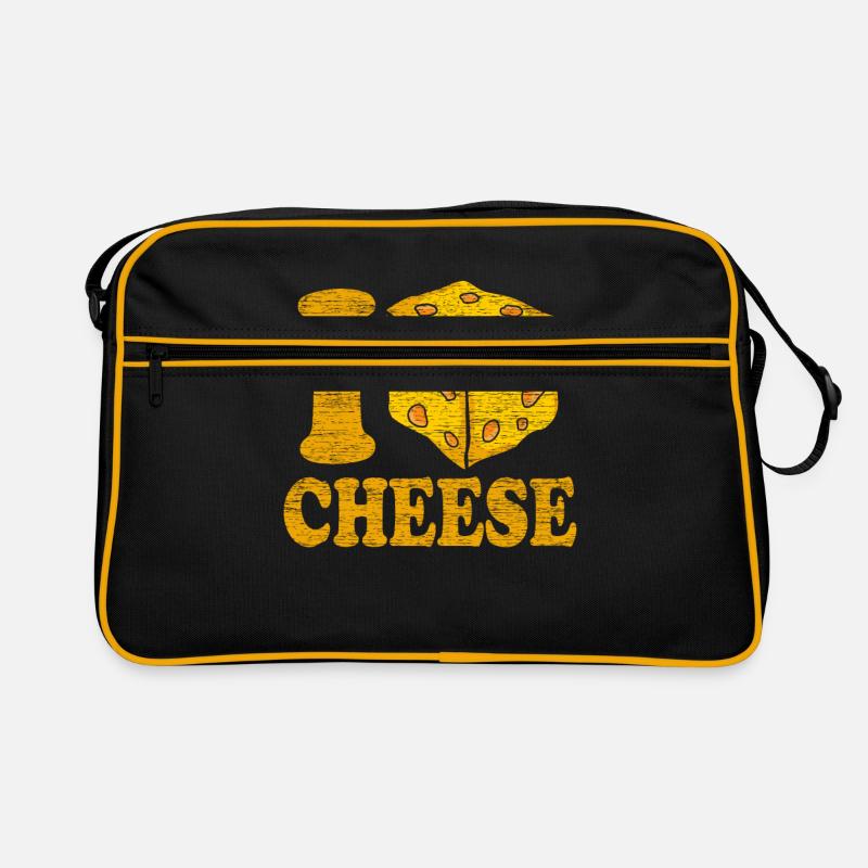 Käse - Retro Tasche - Schwarz/Gold