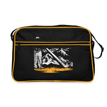 Alpes de cor des Alpes - Sac Retro - noir/or - Devant