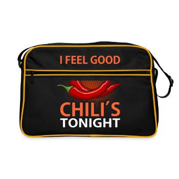 Chili Pfeffer - Retro Tasche - Schwarz/Gold - Vorne