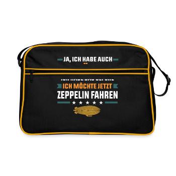 Zeppelin - Retro Tasche - Schwarz/Gold - Vorne