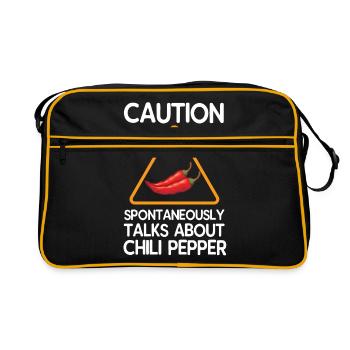 Chili Pfeffer - Retro Tasche - Schwarz/Gold - Vorne